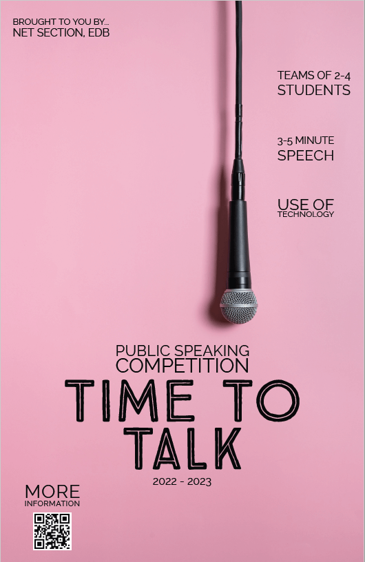 Time to Talk Public Speaking Competition 2022/23_Poster