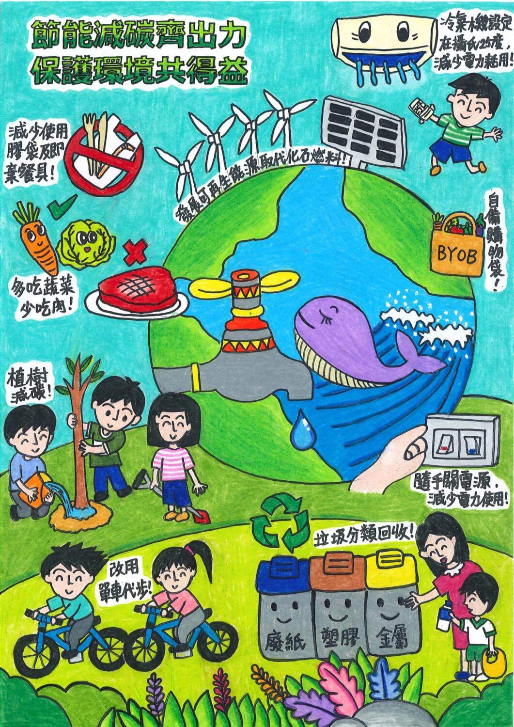 小學實踐低碳生活標語及海報設計比賽 – e-展館 | 嘉許香港學學生在全人發展上的傑出表現