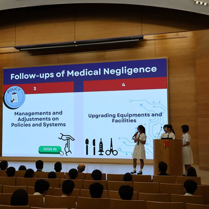 Winning team of the first prize of the junior section in prize-presentation ceremony